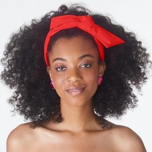 NWT Atlantic-Pacific x Lele Sadoughi “Holly” headband neoprene crimson red